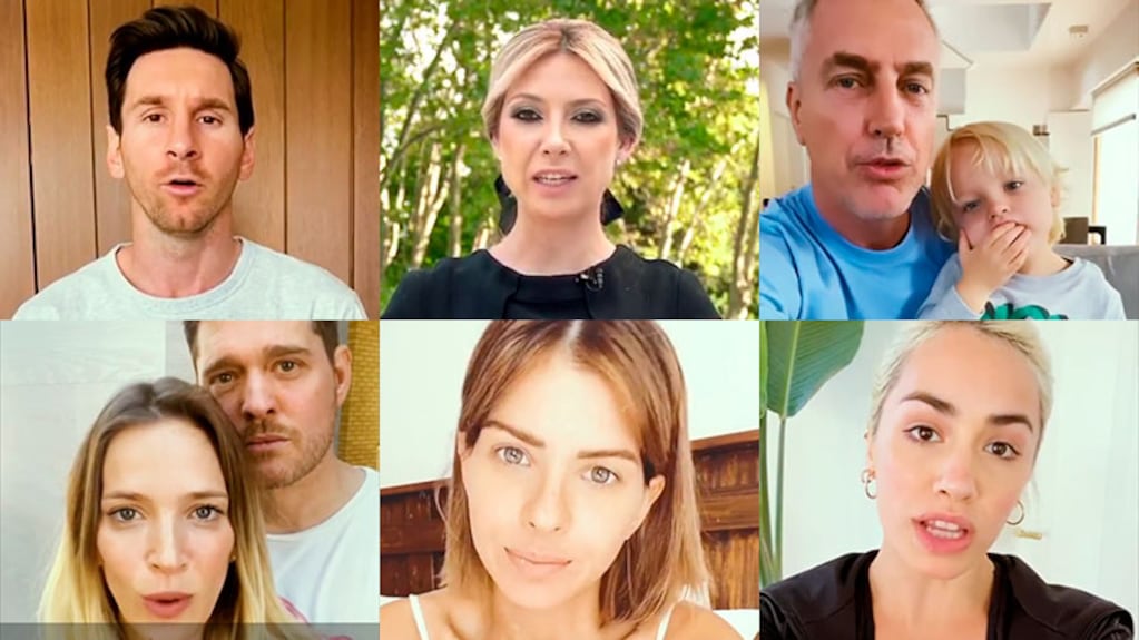 El video de los famosos pidiéndole a la gente que no salga de sus casas
