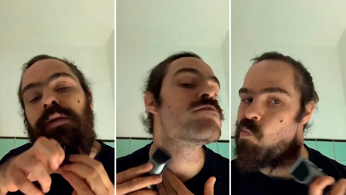 El sorprendente cambio de look de Peter Lanzani que compartió en sus redes