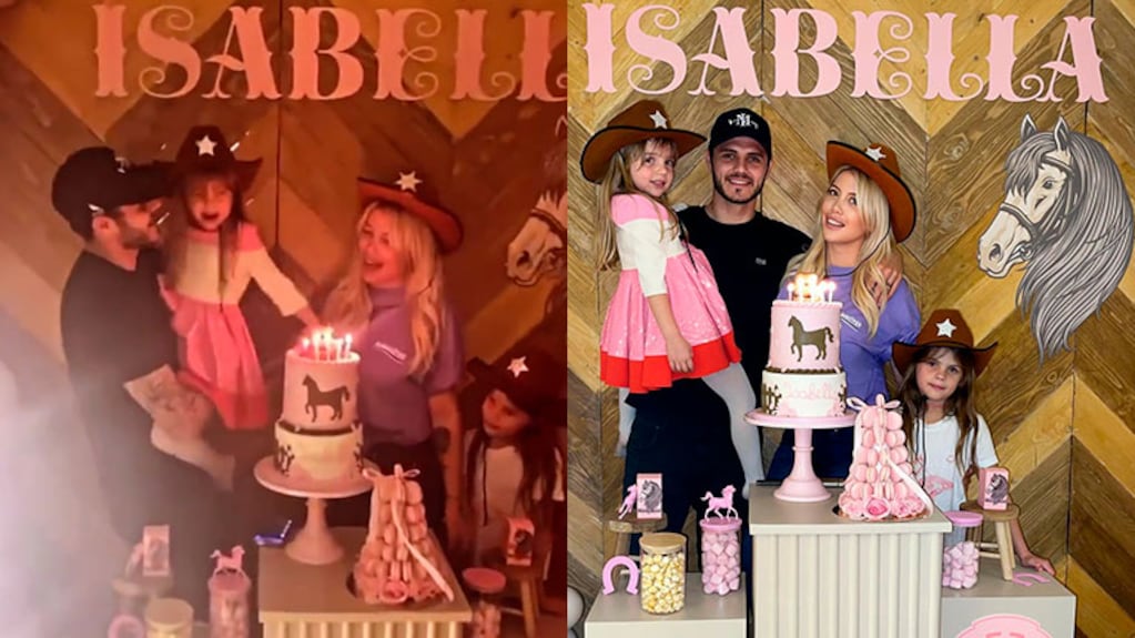 Wanda y Mauro Icardi le prepararon un festejo a Isabella por su cumpleaños número cinco