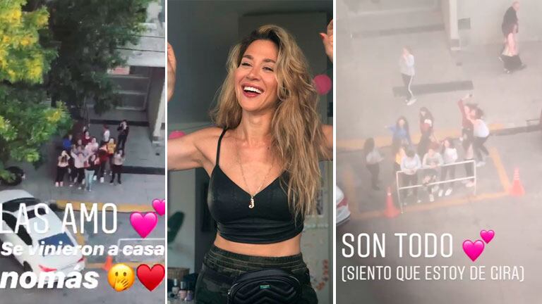 ¡Qué sorpresa! La imperdible reacción de Jimena Barón cuando un grupo de fans fue a saludarla a la casa
