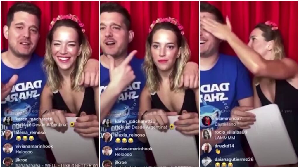 Luisana Lopilato y una graciosa actitud hacia Bublé en otro vivo de Instagram