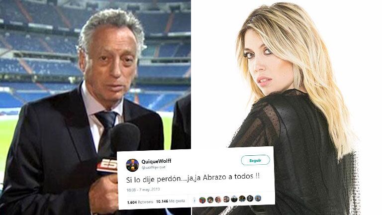 La frase sobre Wanda Nara que se le escapó en vivo a Quique Wolff: “Si lo dije, perdón”