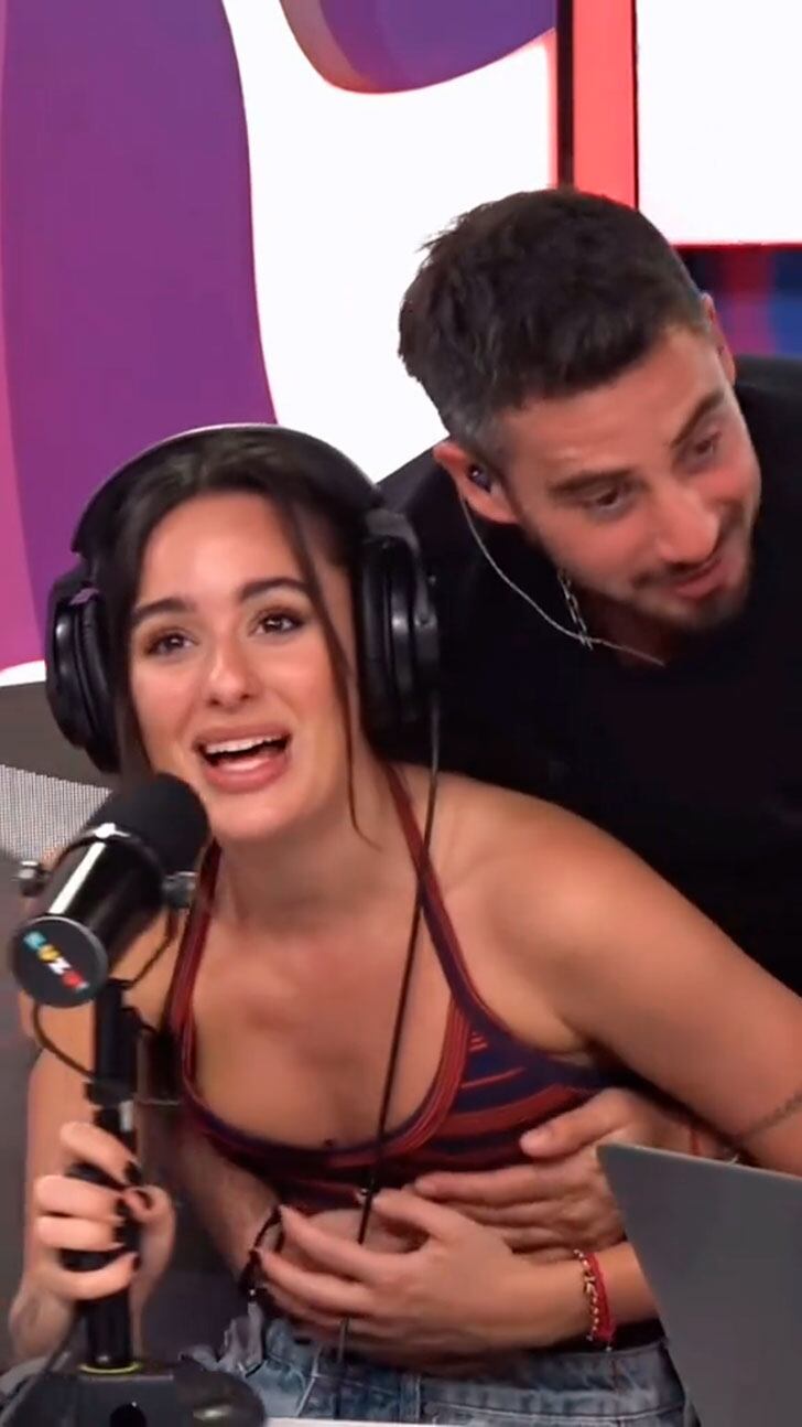 Video: Nico Occhiato se puso hot con Flor Jazmín Peña en vivo