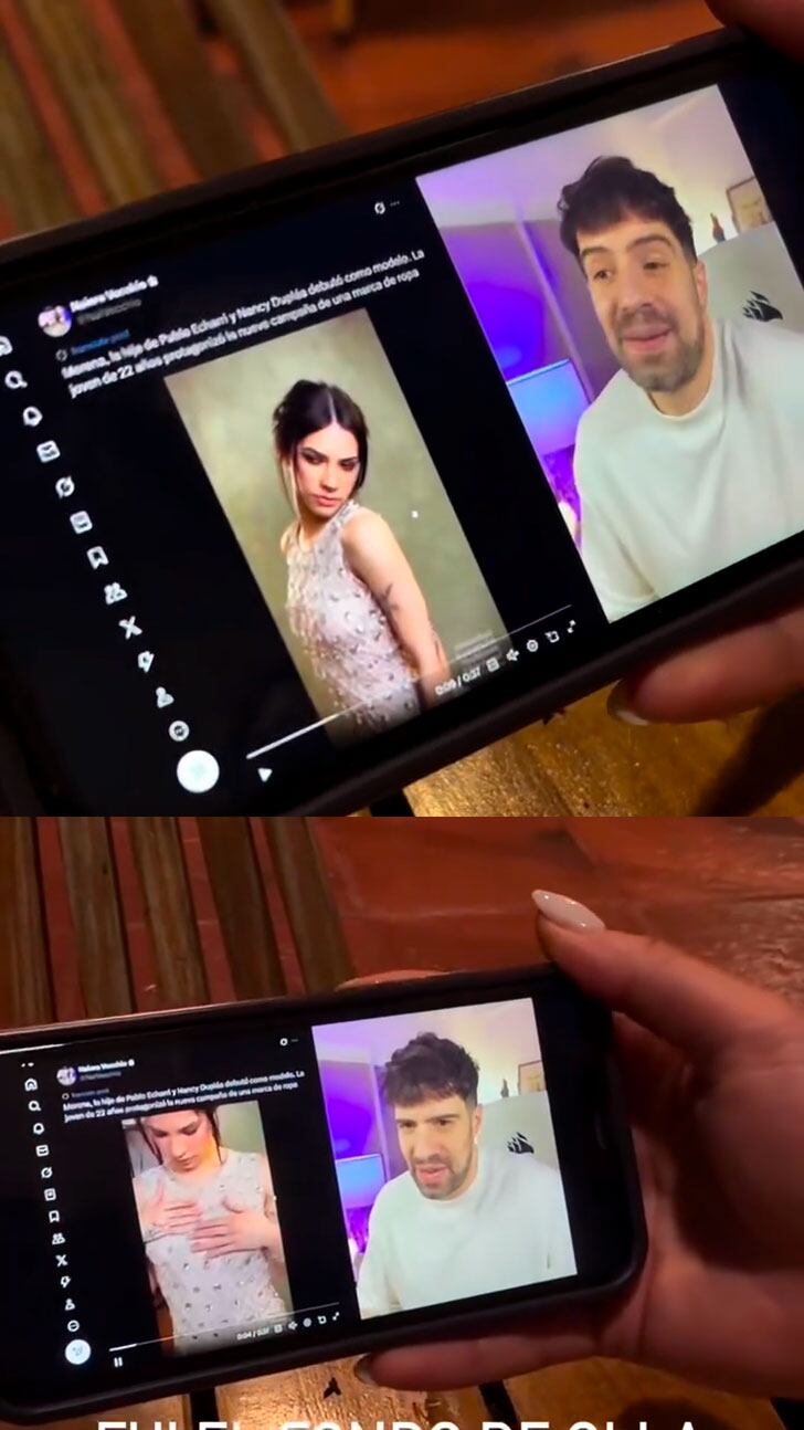 Así reaccionó Morena Echarri a la crítica de Martín Cirio a su debut como modelo