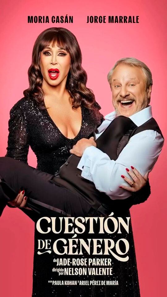 Moria Casán hace Cuestión de Género con Jorge Marrale en teatro.