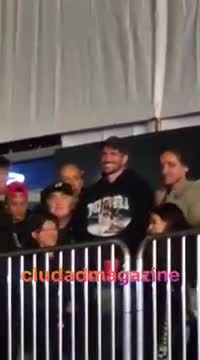 Rodrigo De Paul en el recital de Tini Stoessel en Tecnópolis.