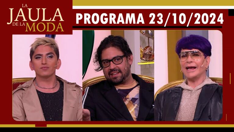 LA JAULA DE LA MODA - Programa 23/10/24 - INVITADOS: ENZO AGUILAR, JUAN MANUEL PONT LEDESMA y PANNI MARGOT