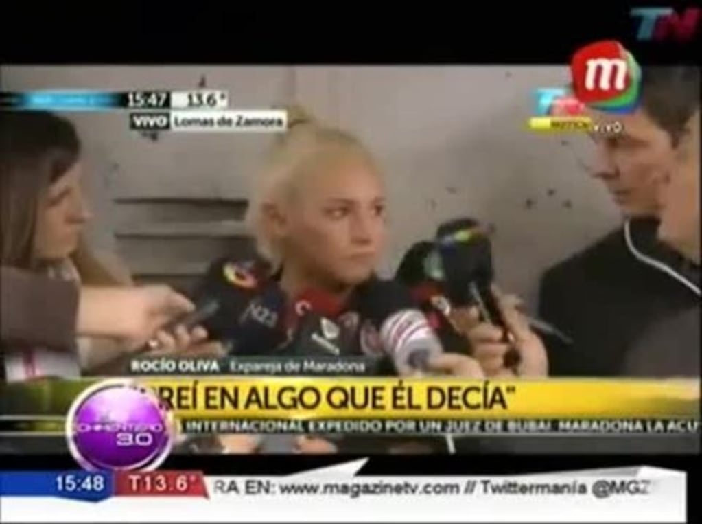 Rocío Oliva salió en libertad y disparó contra Maradona: "Me hizo una cama; él es mi peor pesadilla"