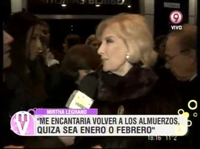Mirtha Legrand, sobre la TV actual: “Por un punto de rating, matan a la madre”