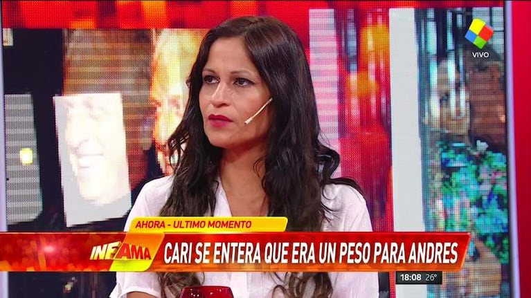Andrés Nara y su ex Carinara se cruzaron en Infama: ¡mirá todo lo que se dijeron!