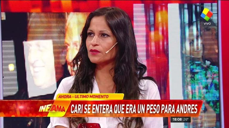 Andrés Nara y su ex Carinara se cruzaron en Infama: ¡mirá todo lo que se dijeron!