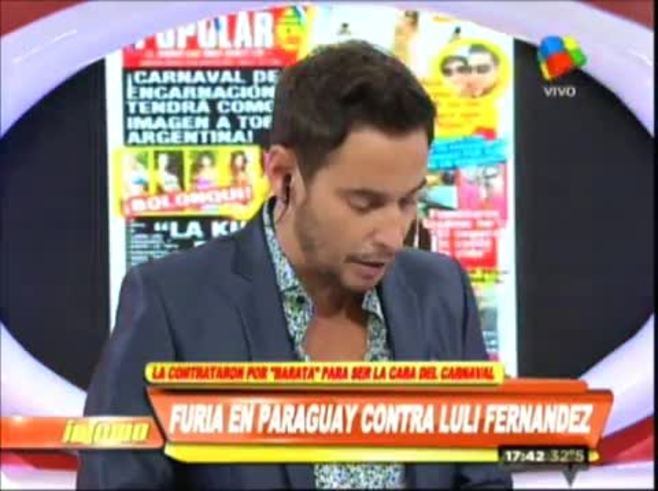Luli Fernández se defendió tras la portada de un periódico paraguayo: "Me sorprendió el tono de agresión"
