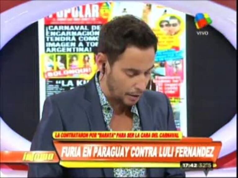 Luli Fernández habló tras la polémica tapa de un diario paraguayo: "Me sorprendió el tono de agresión"