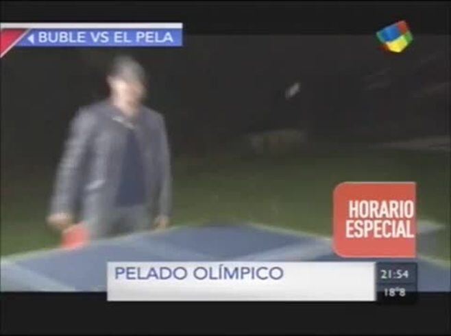 El Pelado López desafió a Michael Bublé a un partido de ping-pong