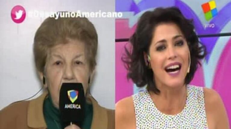 El móvil fallido de la abuela de Mauro Icardi en Desayuno Americano: "Ay, te escucho de mal, Pamela"