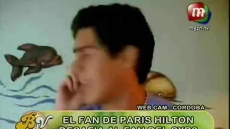 El fan de Paris Hilton llegó a la TV y destrozó al fan de Wanda