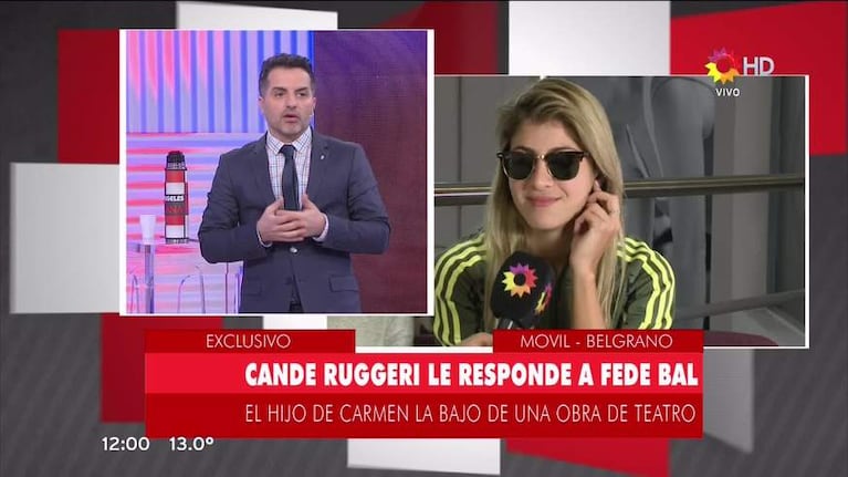 Candela Ruggieri habló del rumor de que Federico Bal la habría bajado de una obra teatral