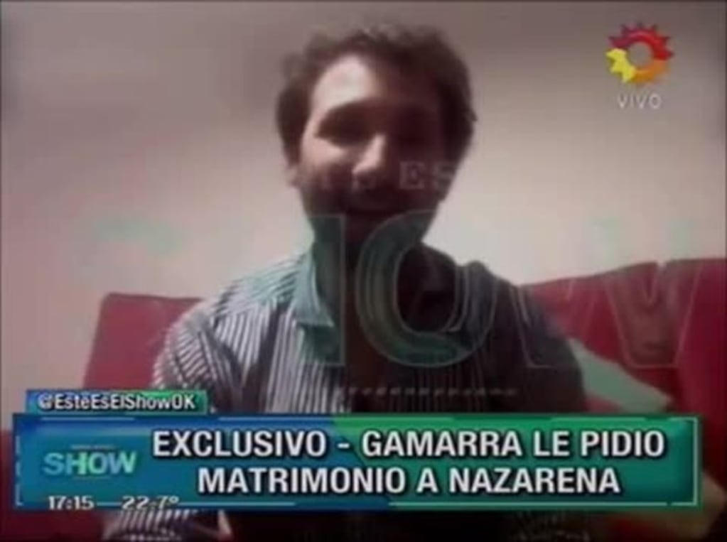 El pedido de casamiento de Gonzalo Gamarra a Nazarena Vélez