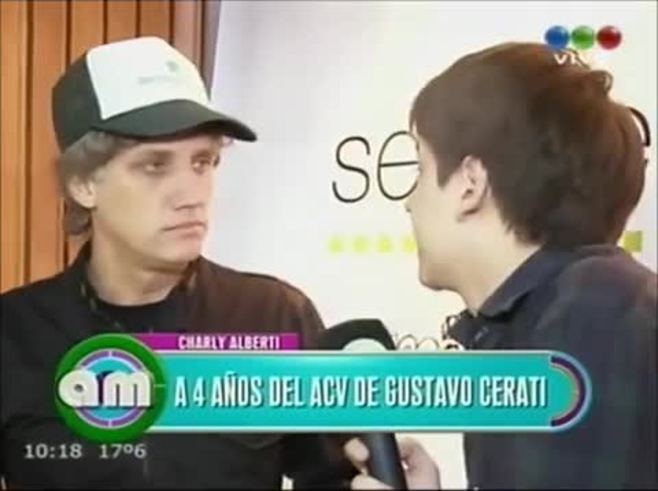 Charly Alberti y su deseo de ver a Cerati recuperado