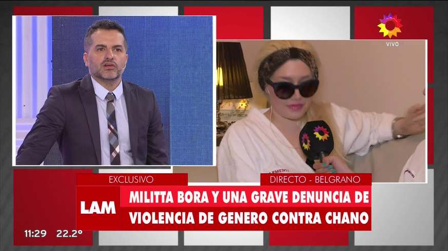 Militta Bora contó que Chano fue violento con ella