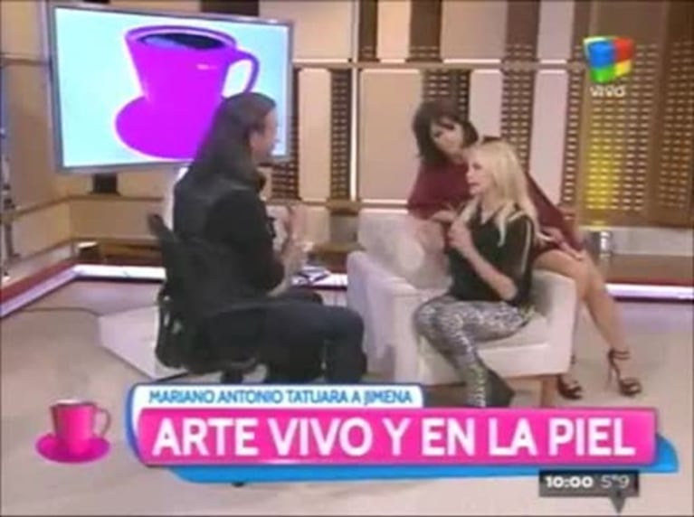 ¡Pasó en TV! Jimena Cyrulnik se tatuó en vivo: "¡Ay, qué nervios! Necesito morder algo"