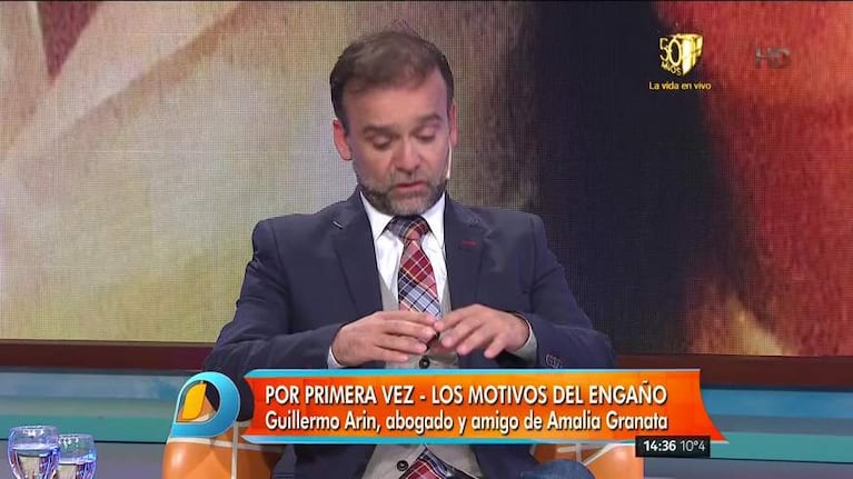 ¡Tensión en vivo! Momento incómodo de Rial con el abogado de Amalia Granata: “A mí no me boludeés”