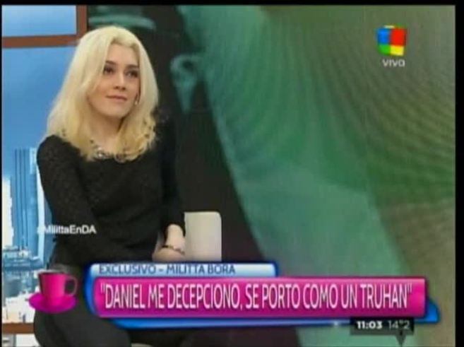 Militta Bora reveló cómo terminó su noviazgo con Daniel Osvaldo