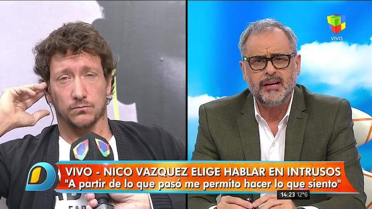 Nicolás Vázquez habló en Intrusos