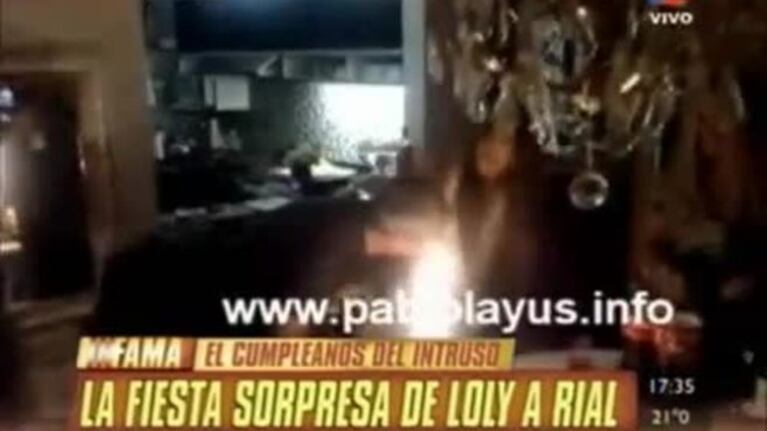 Las declaraciones de amor de la Niña Loly a Jorge Rial en su cumpleaños, ¿con un par de copas de más?