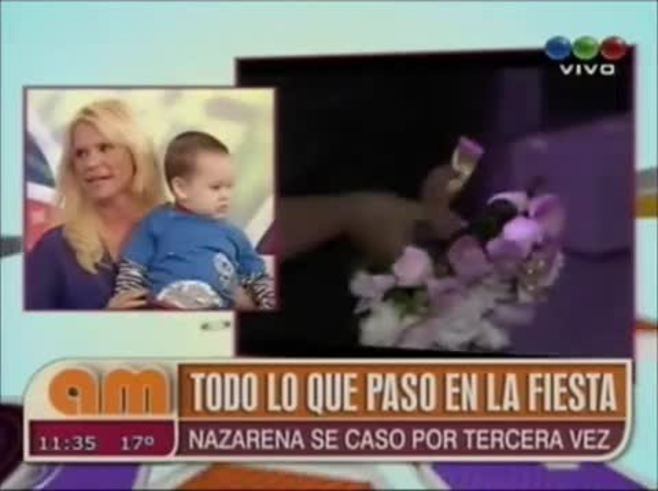 El insólito momento en vivo de Nazarena Vélez: su hijito la cacheteó en TV