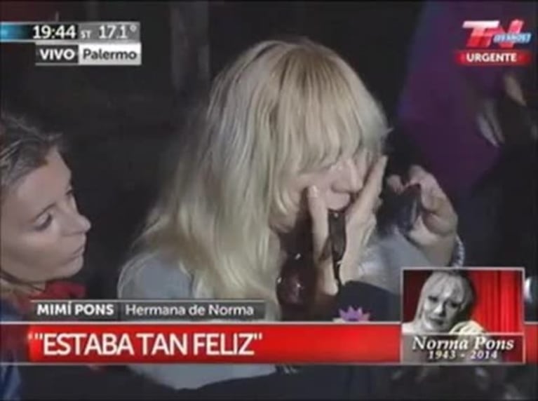 Mimí Pons y un emocionado recuerdo de su hermana Norma: "Eramos tan distintas que no podíamos envidiarnos"