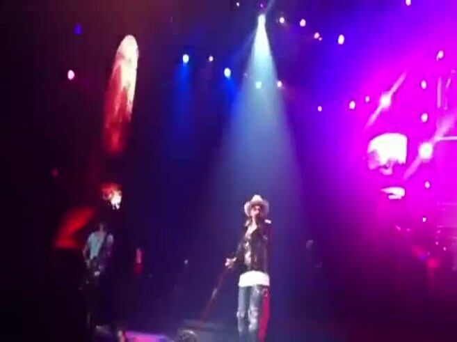 Papelón: Axl Rose se cayó de un escenario en medio de un show