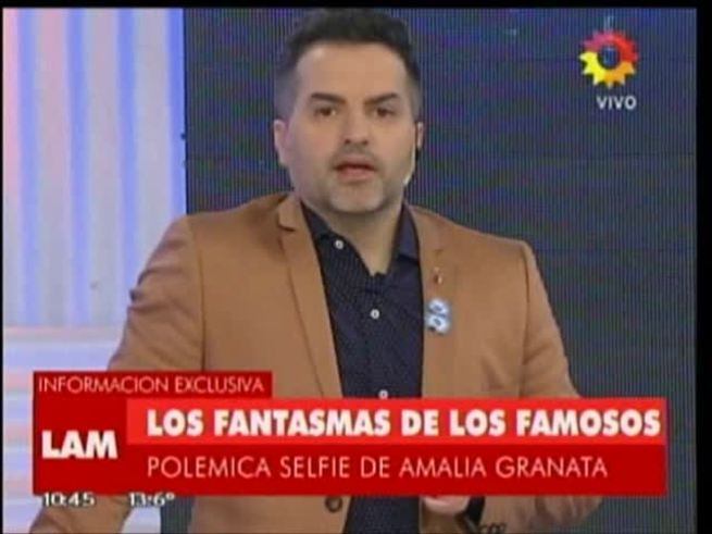 Amalia Granata y la extraña sombra que aparece en su foto: "Me dio miedo porque es una cabeza que sale desde la panza"