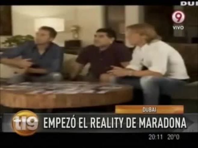 Así arrancó el reality de Diego Maradona en Dubai