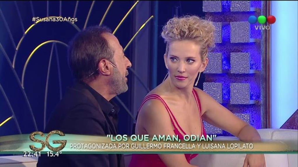 Guillermo Francella y Luisana Lopilato hablaron de su escena de sexo en cine