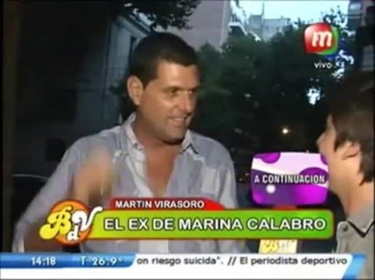 La ex pareja de Marina Calabró habló de la separación: “Está todo bien entre nosotros”