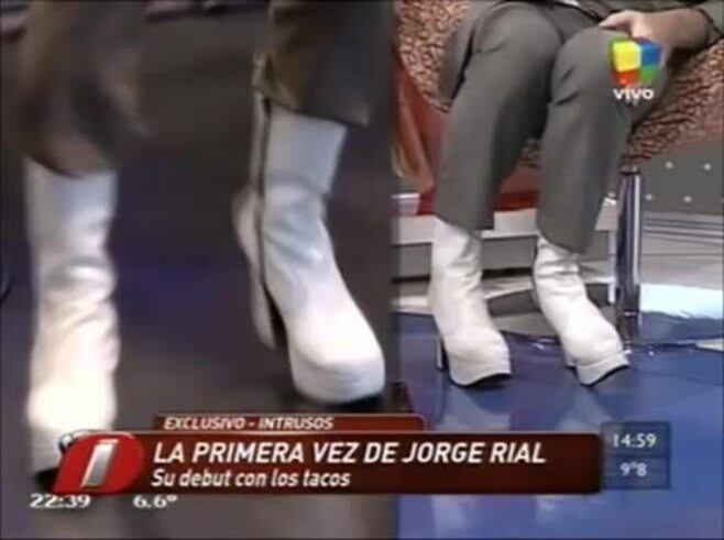 Jorge Rial y José María Listorti también se calzaron los tacos altos 