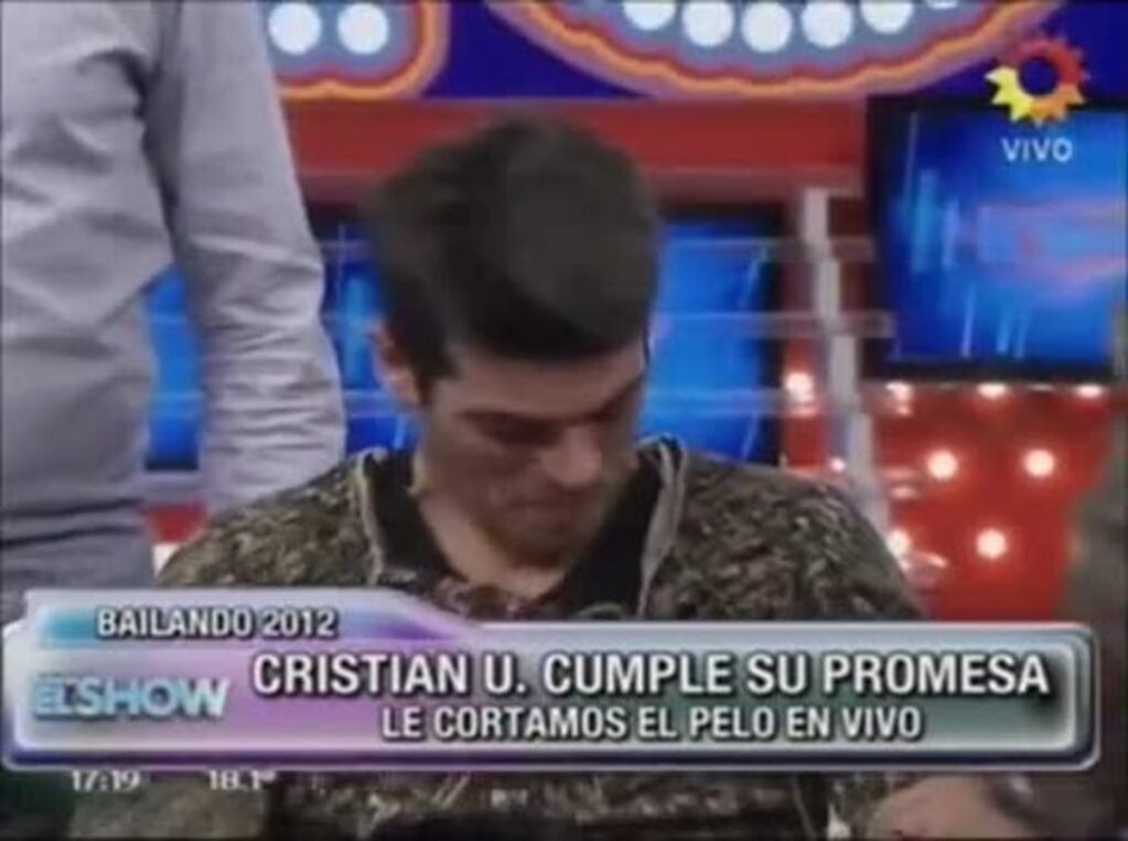 Cristian U. cumplió con la promesa: se rapó en vivo