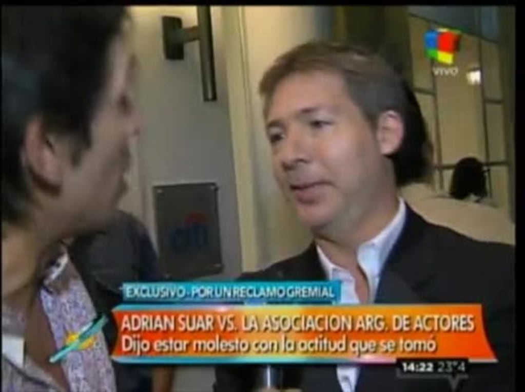 Adrián Suar, contra la Asociación Argentina de Actores: "El enojo es ir, que esperen a que uno saque los equipos y no poder grabar"