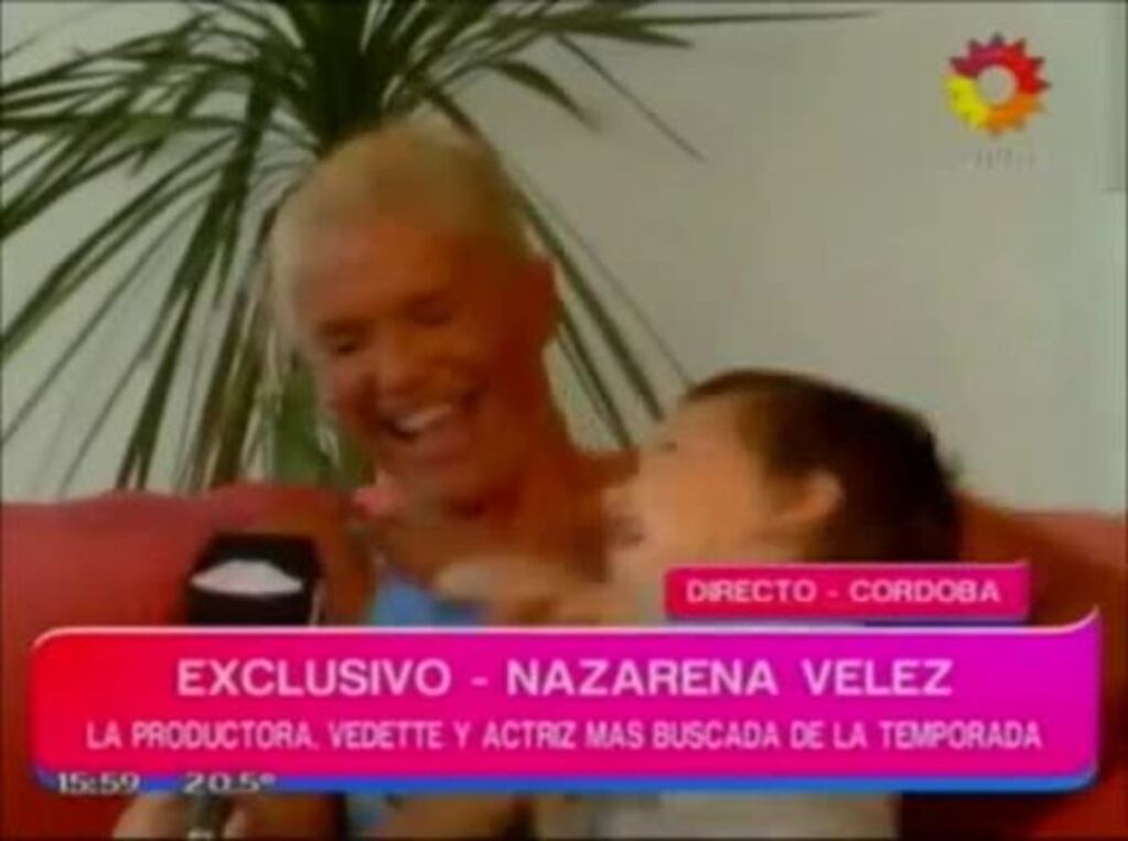 El divertido exabrupto del hijo de Nazarena Vélez durante un móvil en vivo 