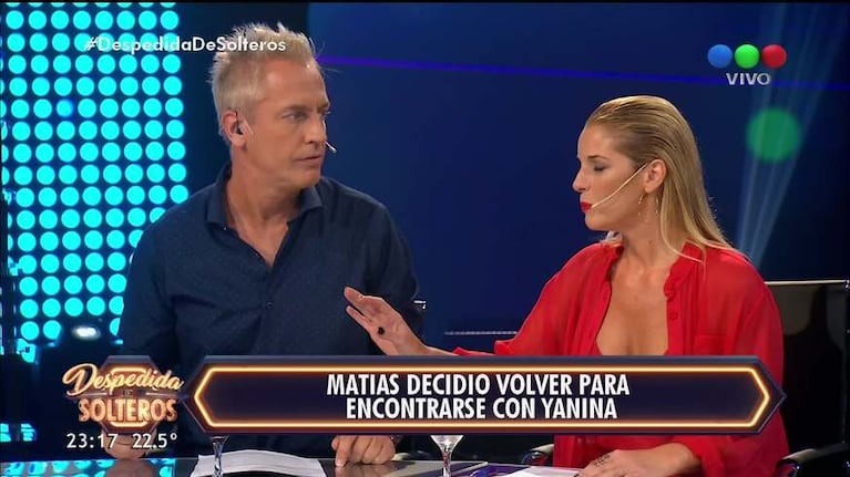 Matías y Yanina se reconciliaron en Despedida de solteros
