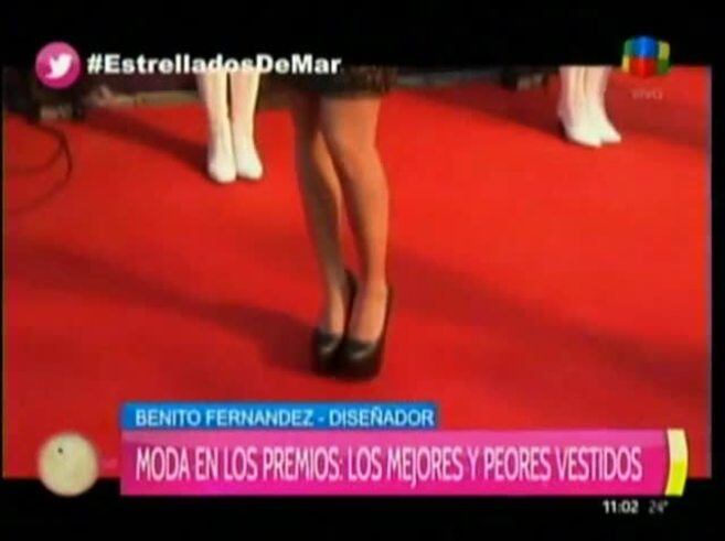 Julieta Ortiz impactó con sus transparencias en Los Estrella de Mar