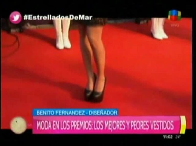 Julieta Ortiz impactó con sus transparencias en Los Estrella de Mar