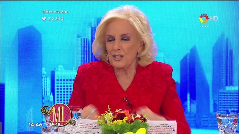 Viviana Saccone habló de su novio en el programa de Mirtha Legrand