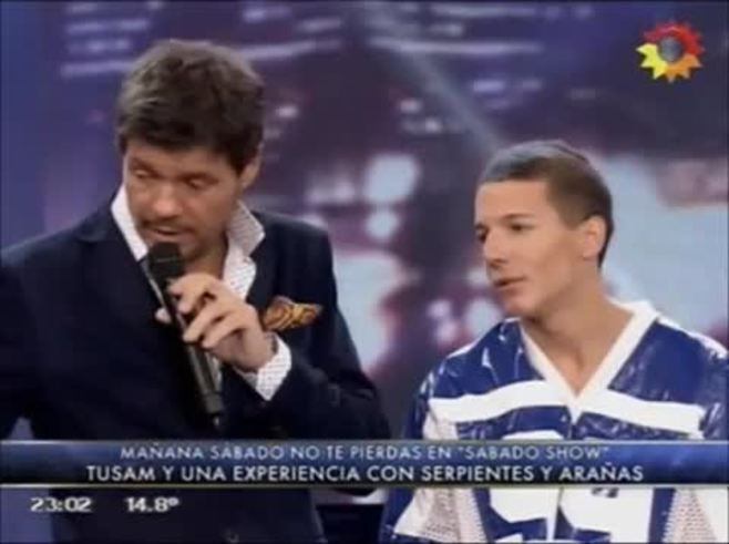 Alexander Caniggia jugó un cabeza con Marcelo Tinelli en Bailando 2012