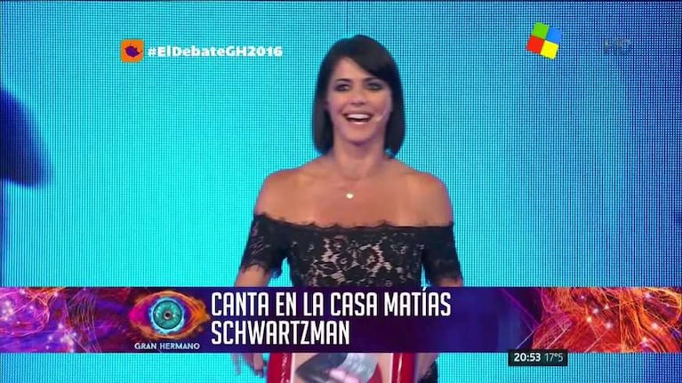 El beso entre Ainelén y Azzaro en El Debate de GH 2016