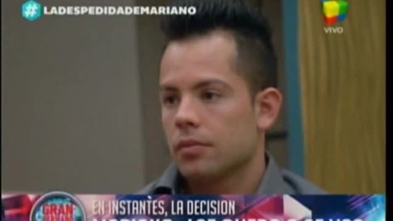 La alocada despedida de Mariano y la salida de Angie de la casa Gran Hermano