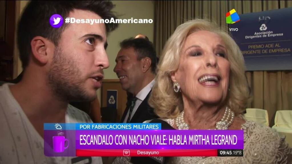 Mirtha Legrand elogió a Pampita y aclaró: "Es muy amiga de Nacho Viale"