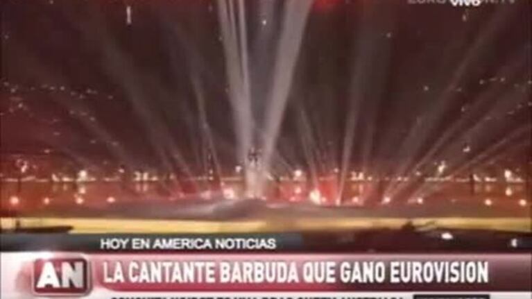 El "tremendo" blooper de Guillermo Andino al presentar a Conchita Wurst, la cantante barbuda que ganó Eurovisión