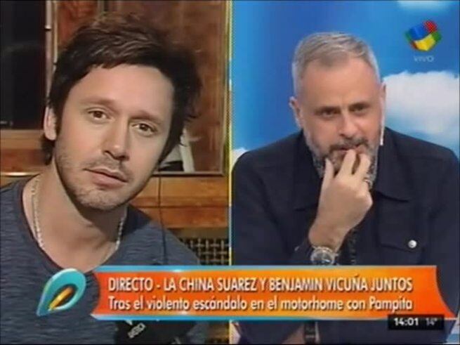 Benjamín Vicuña y la China Suárez, juntos en Intrusos